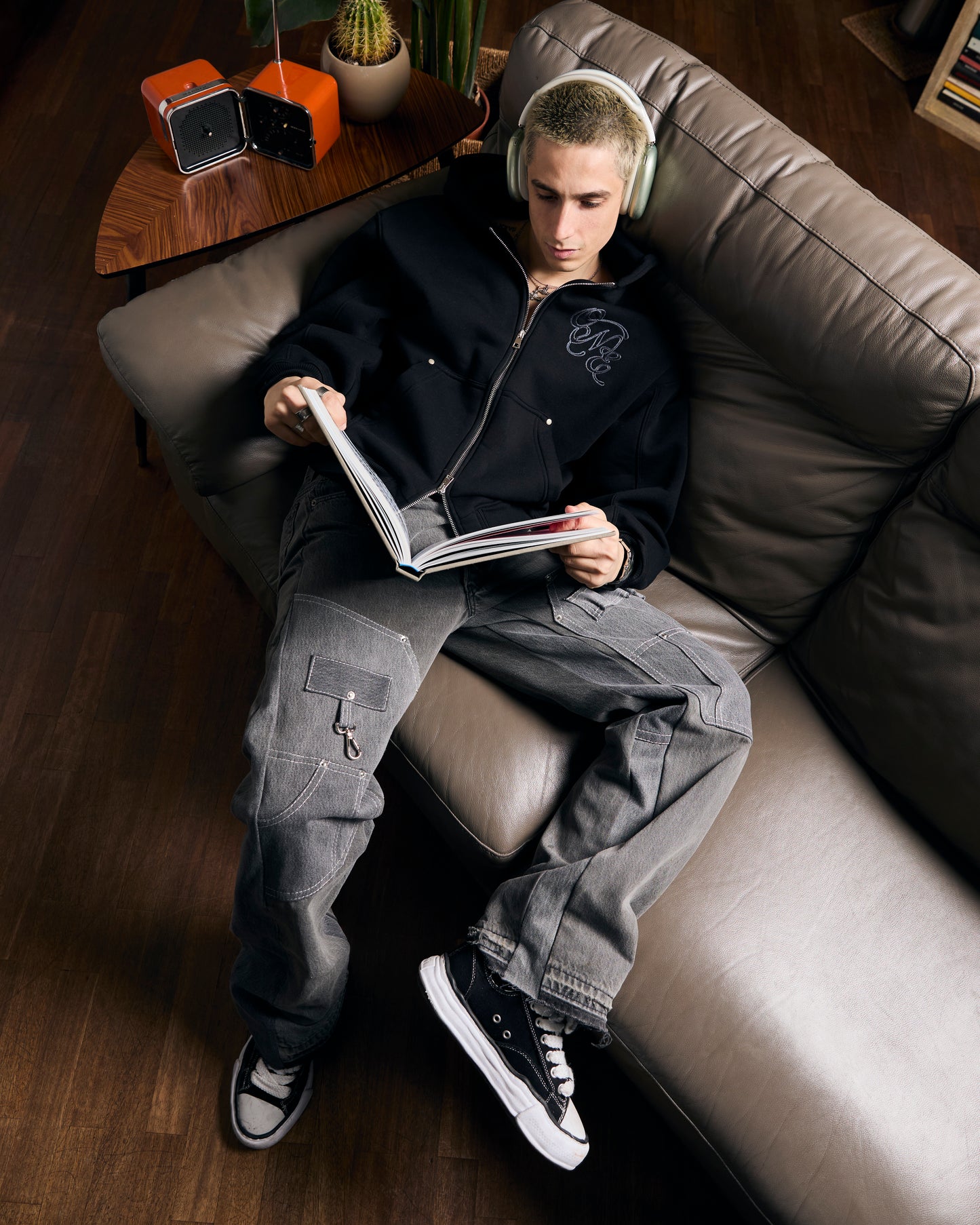 Type 01 - Double Zip Hoodie - Black