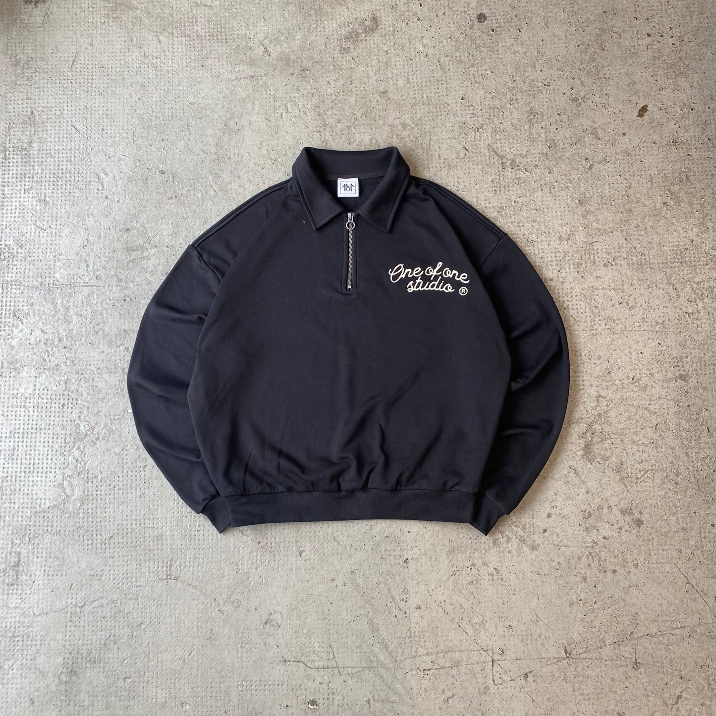HALFZIP CHAINED STITCH - MIDNIGHT BLACK