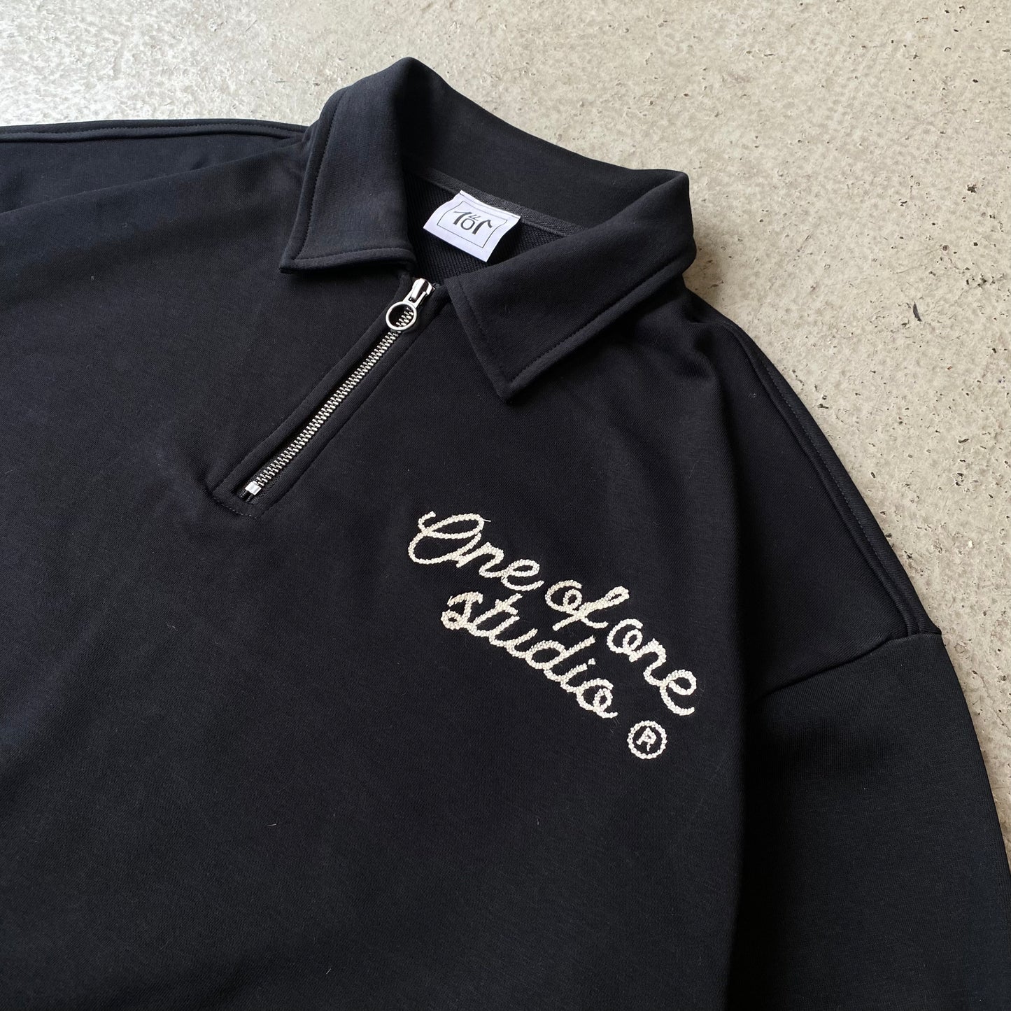 HALFZIP CHAINED STITCH - MIDNIGHT BLACK