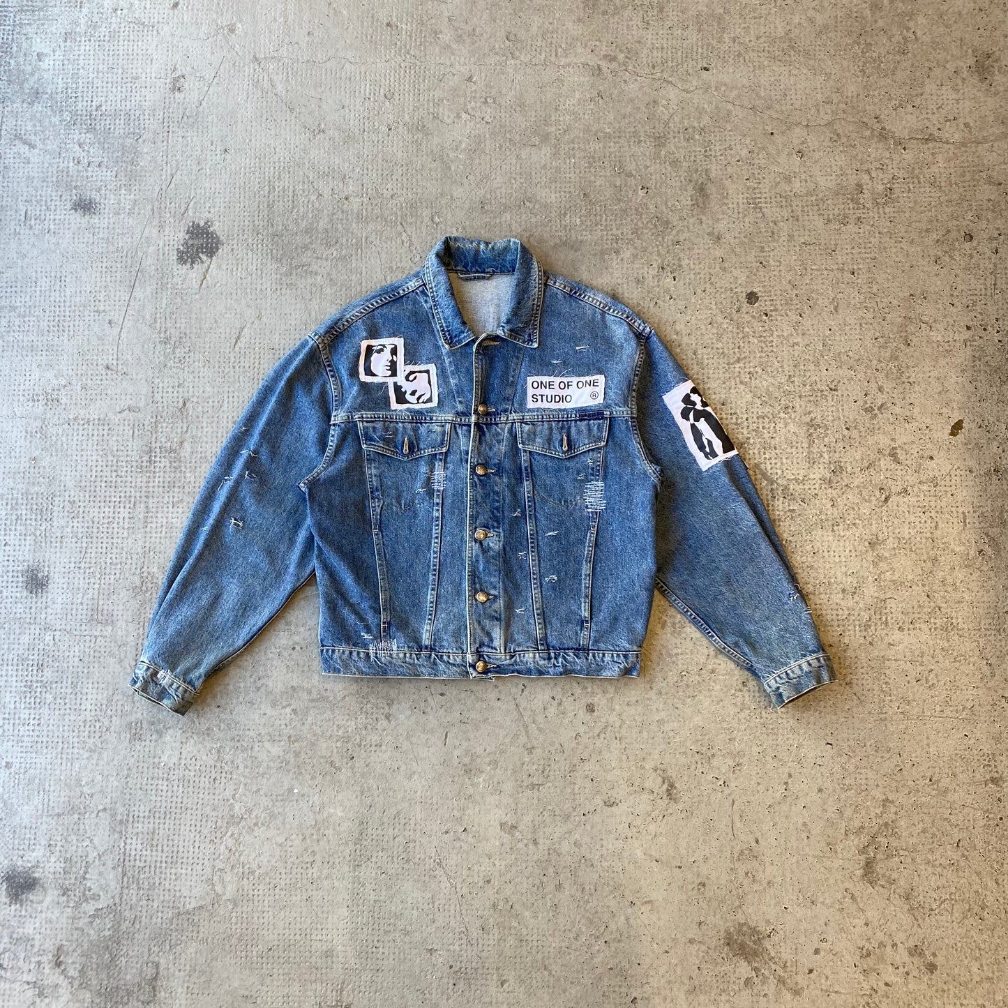 PATCH JACKET DENIM BLUE