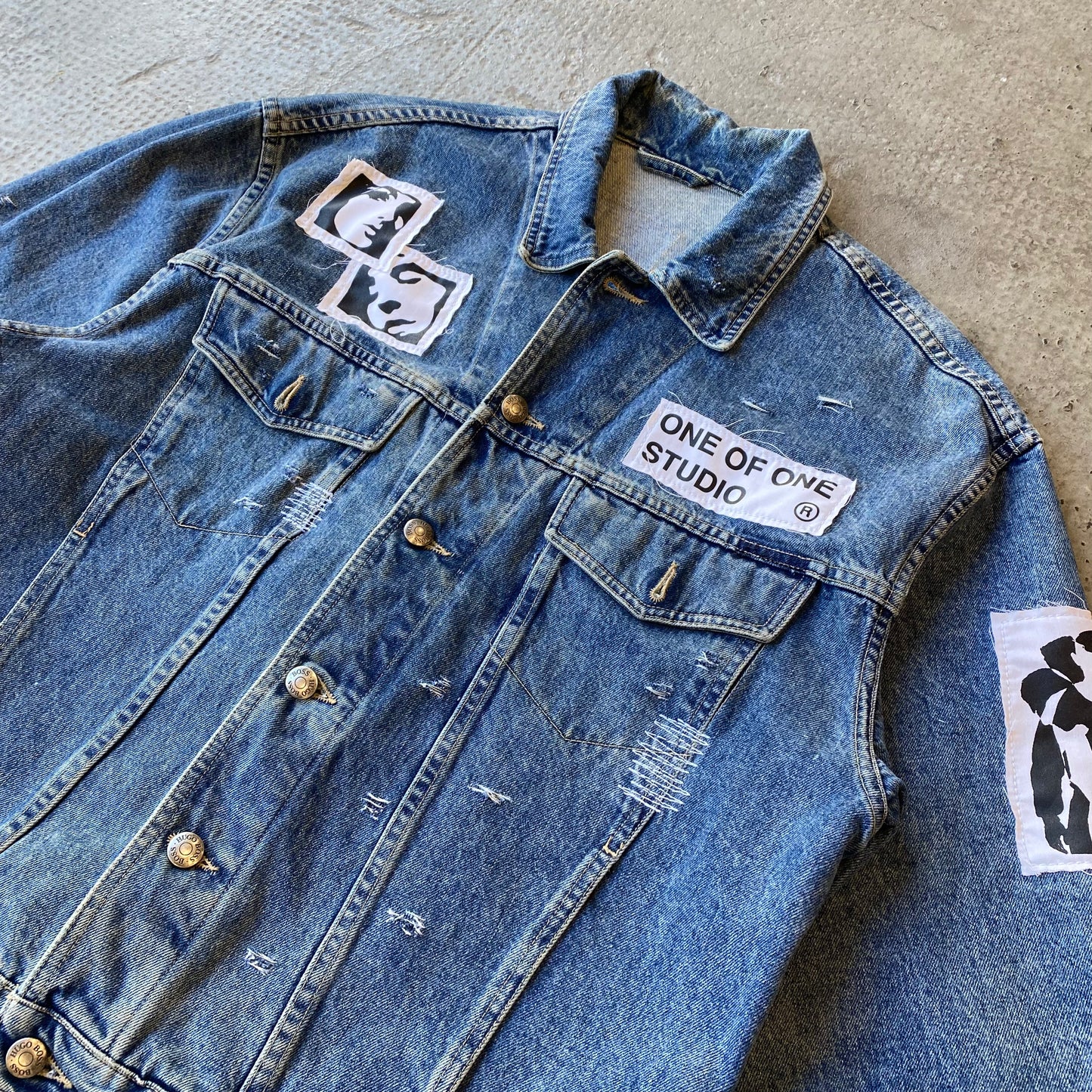 PATCH JACKET DENIM BLUE
