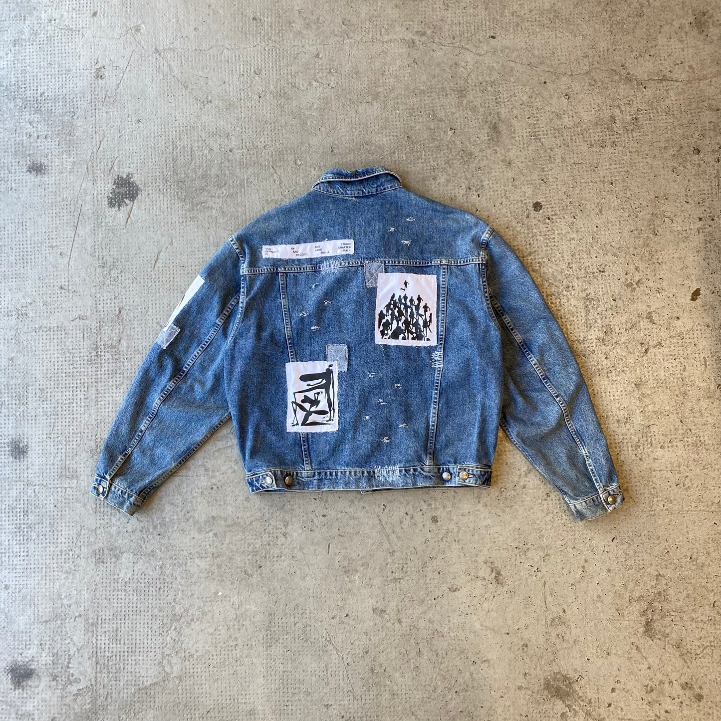 PATCH JACKET DENIM BLUE