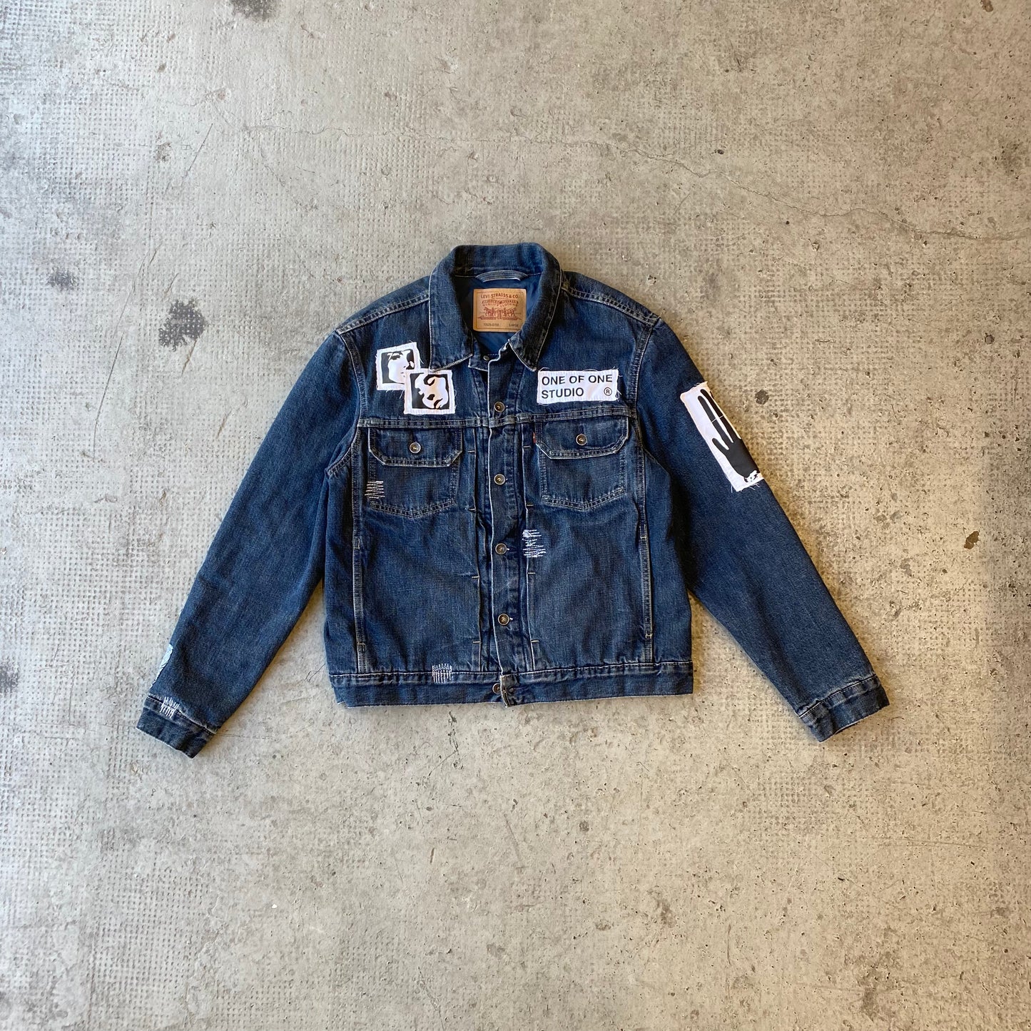 LEVI'S PADDED DENIM JACKET DARK BLUE