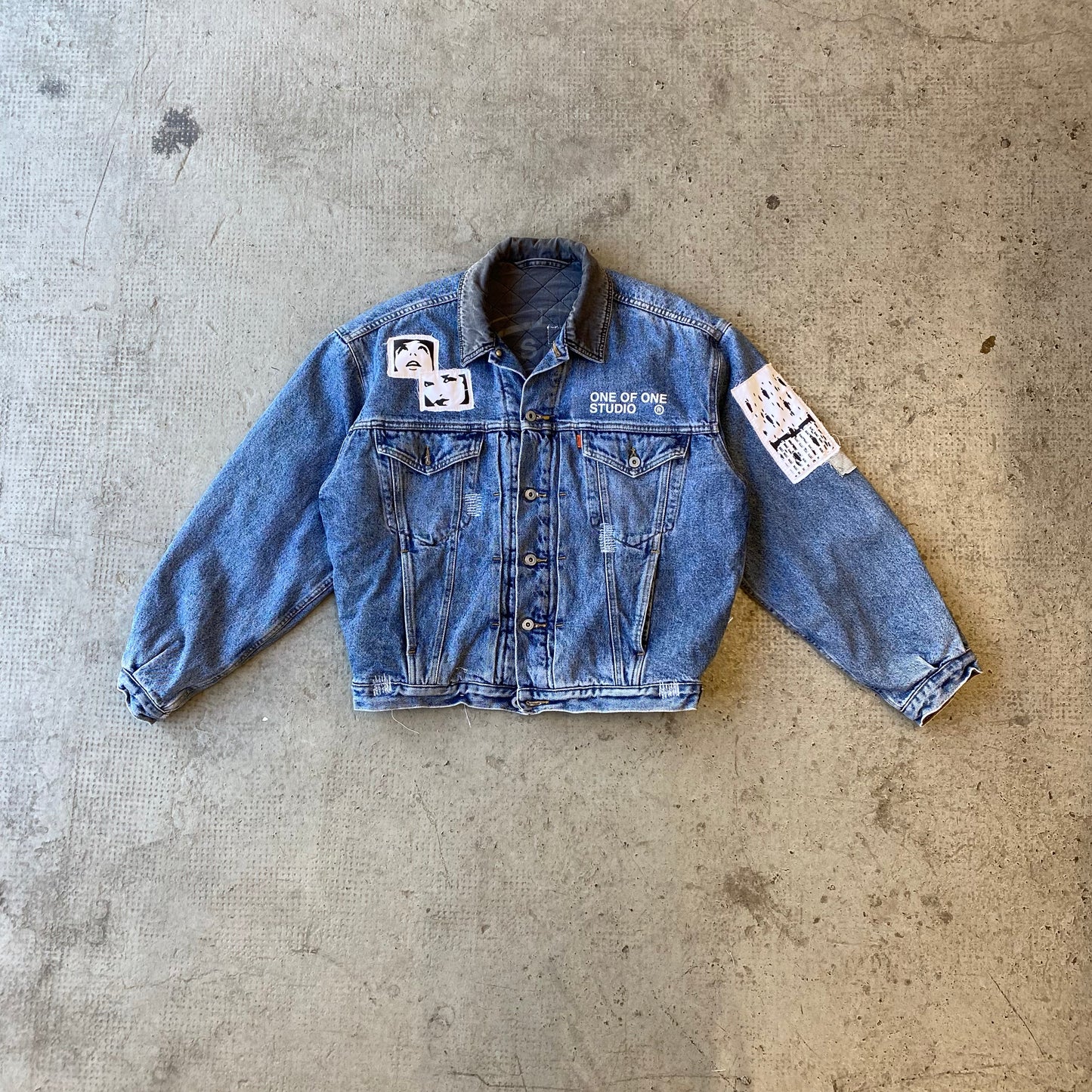 LEVI'S PADDED DENIM JACKET INDUSTRIAL BLUE