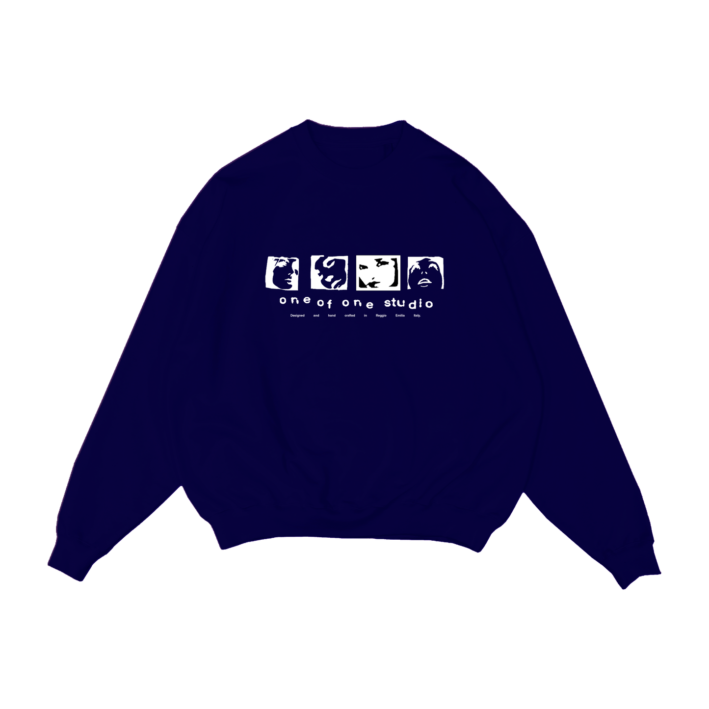 MULTIFACE BLUE NAVY CREWNECK