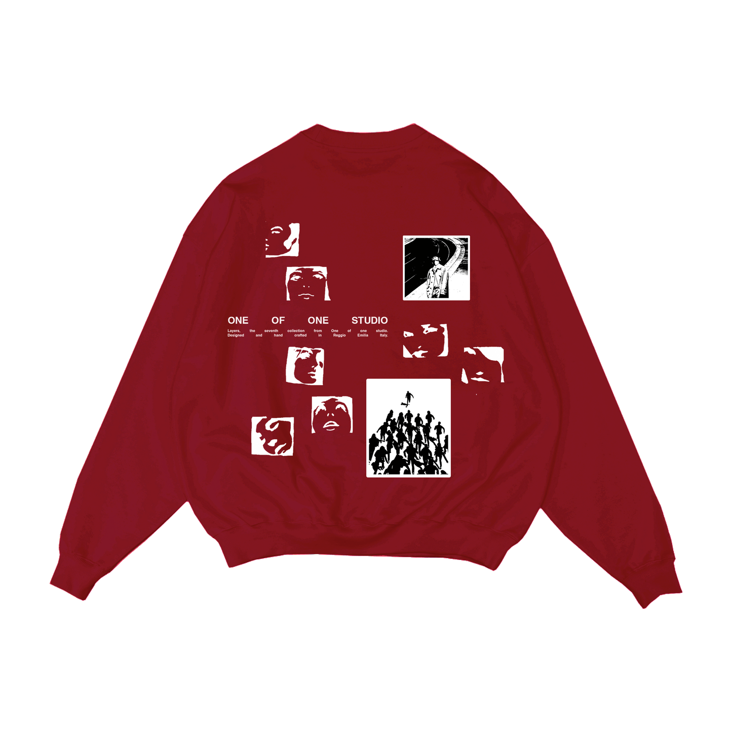 MULTIFACE RED CREWNECK