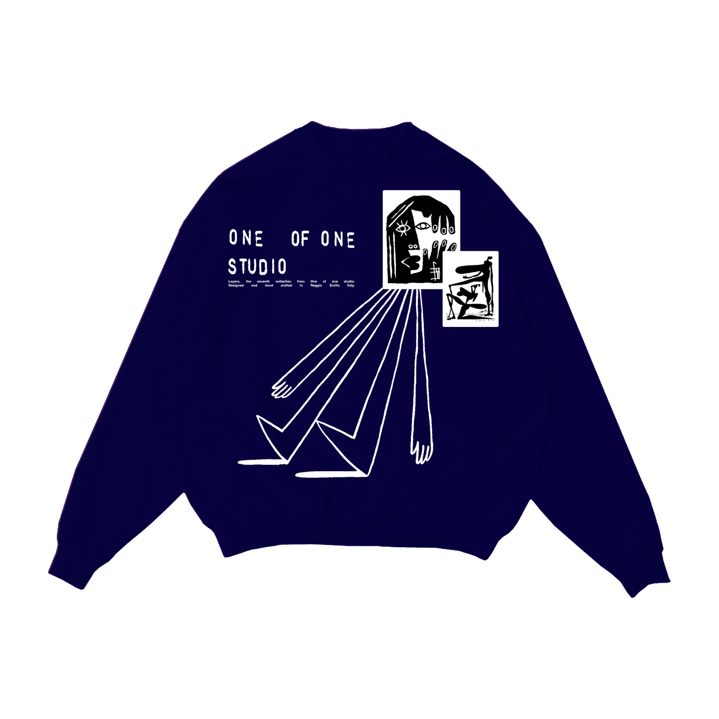 WALKING TROUGHT - BLUE NAVY CREWNECK