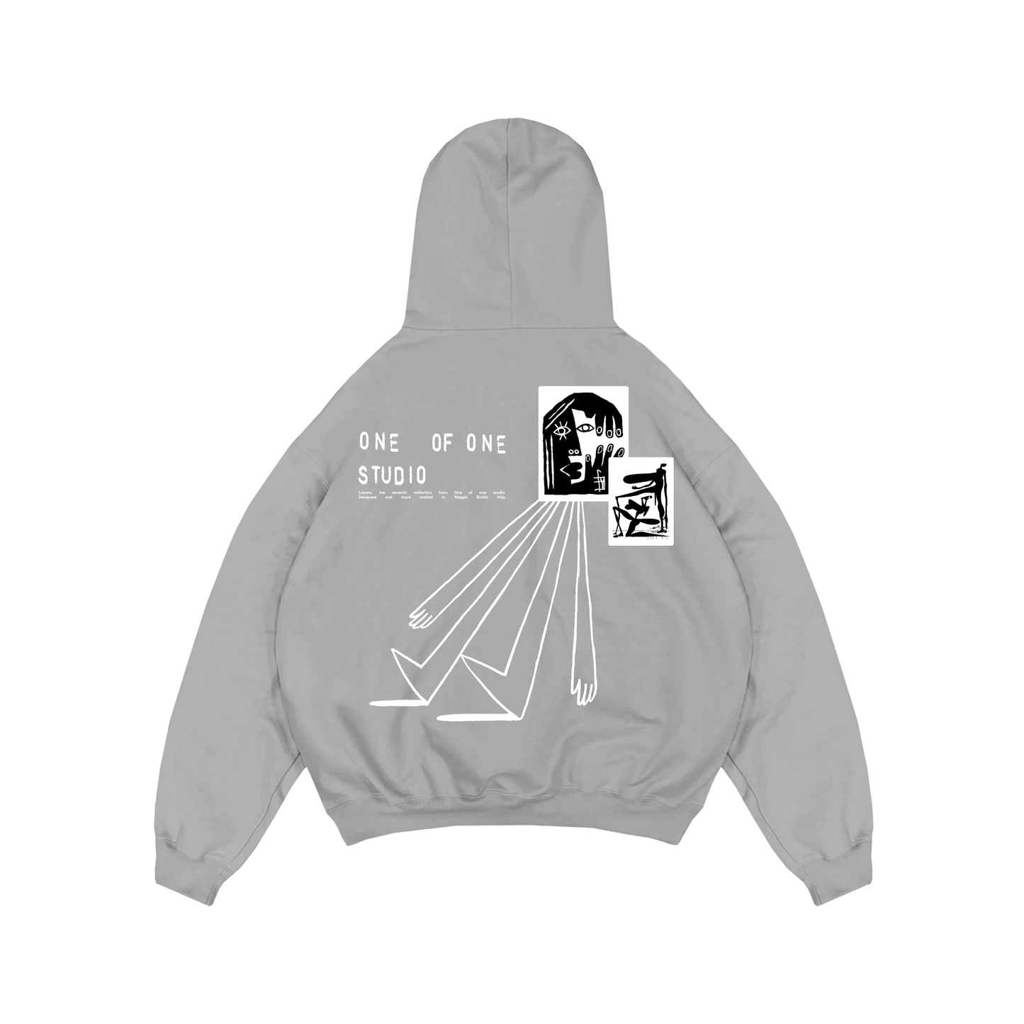 WALKING TROUGHT GREY HOODIE