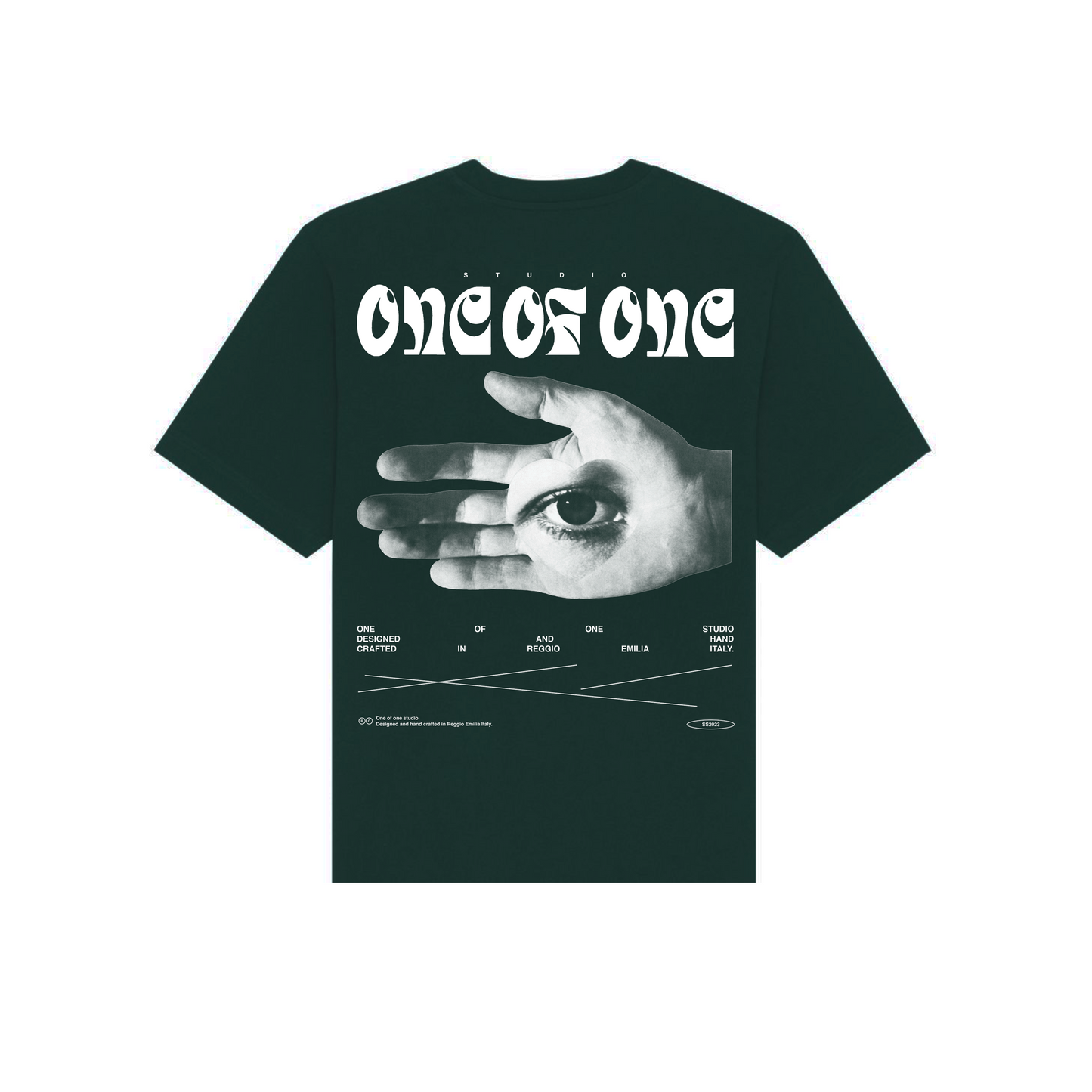 LOVE HAND TSHIRT - BOTTLE GREEN
