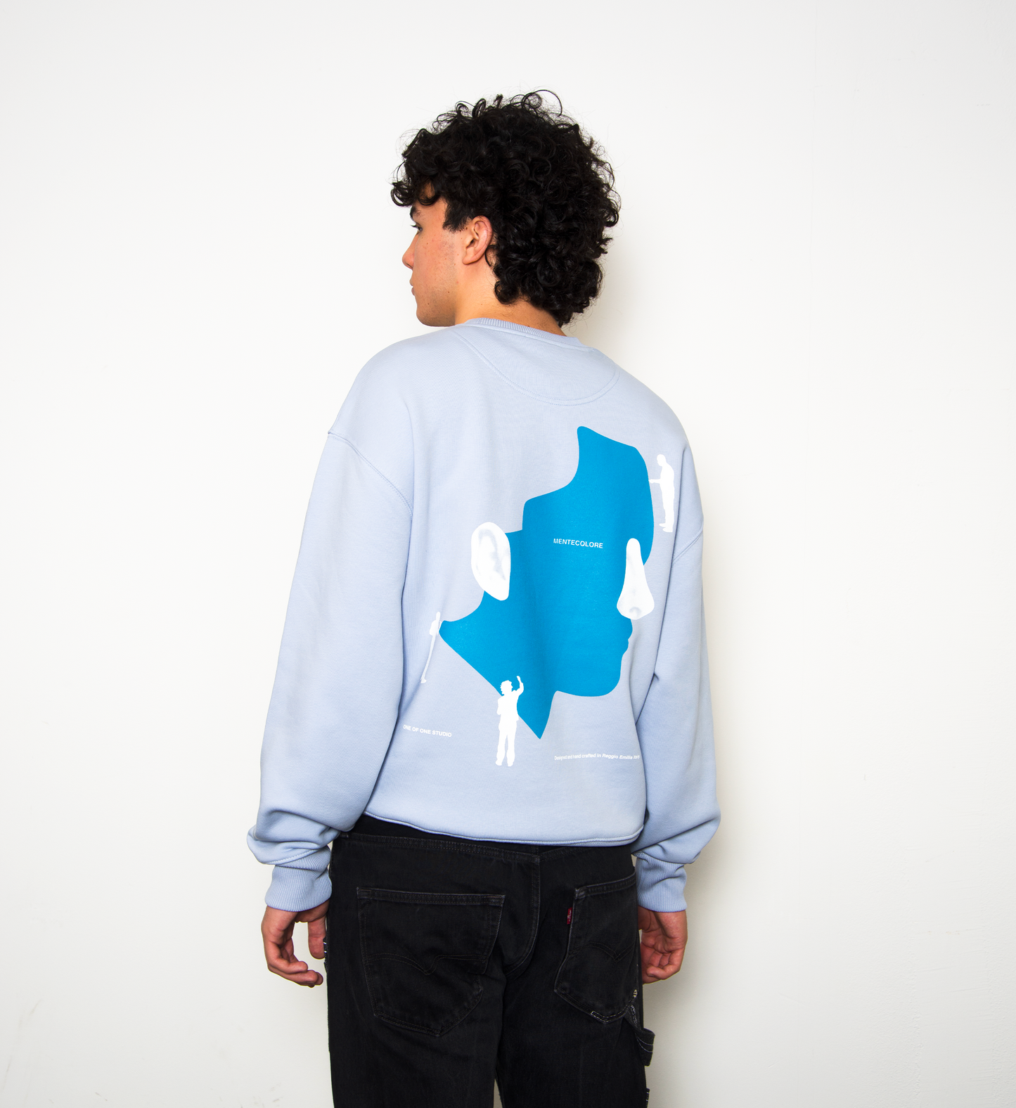 CREWNECK TONAL FACE - LIGHT BLUE