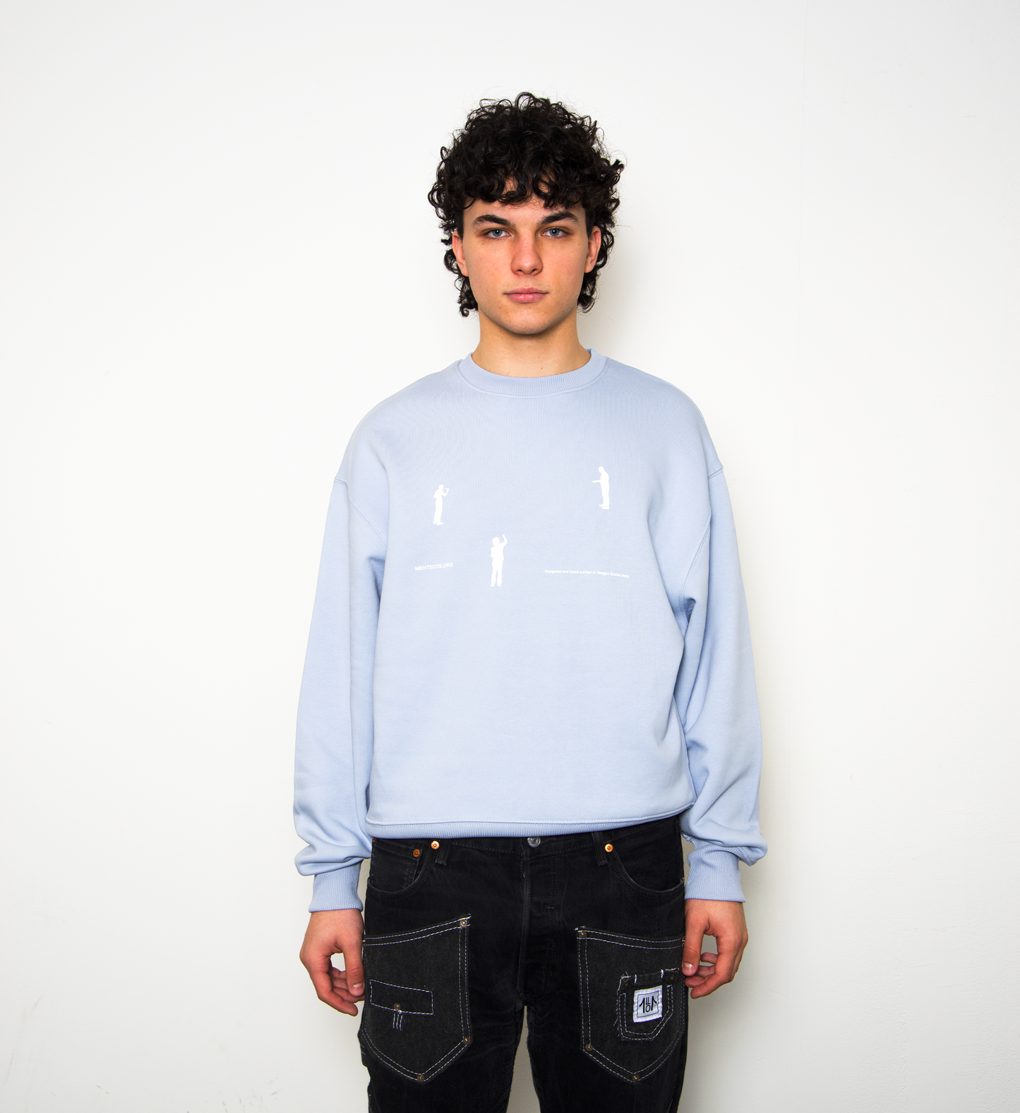 CREWNECK TONAL FACE - LIGHT BLUE