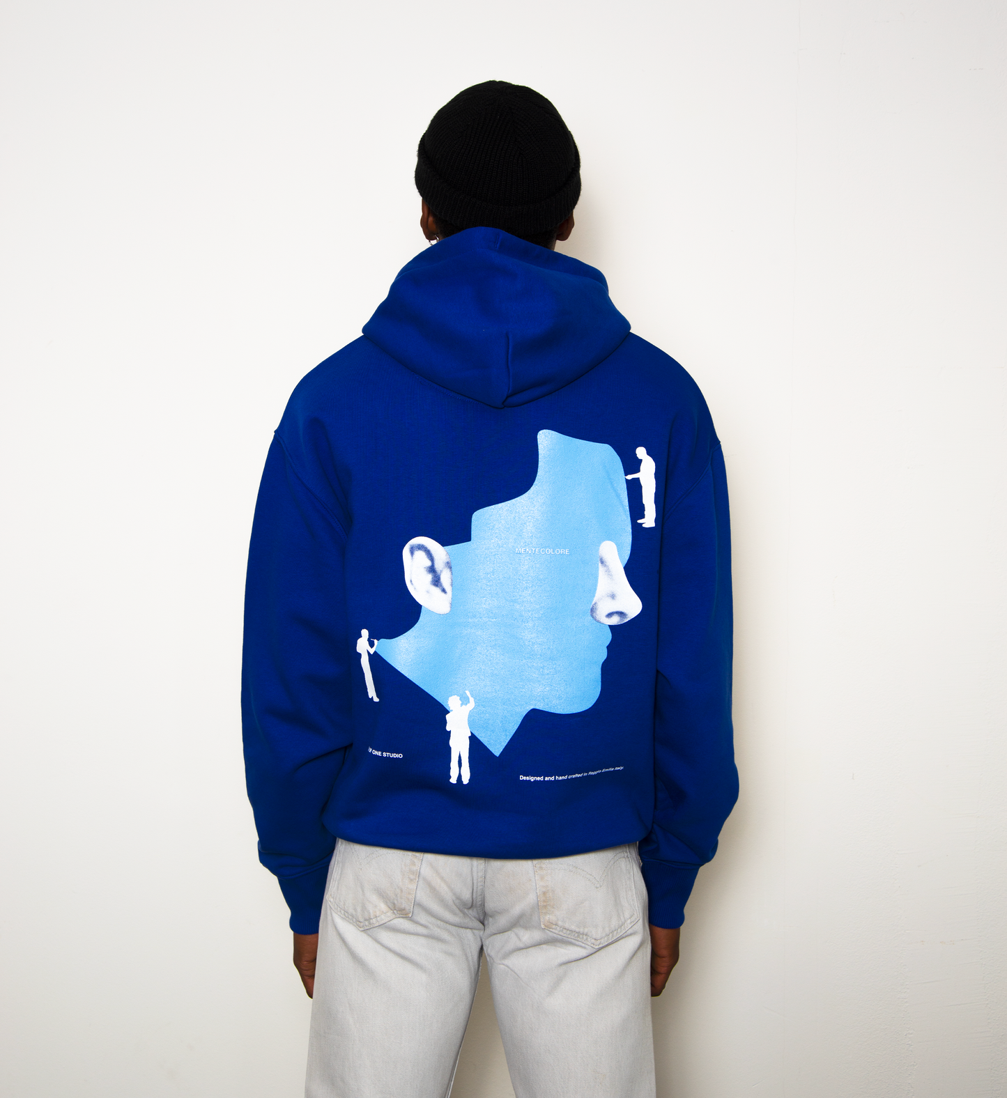 HOODIE TONAL FACE - BLUE
