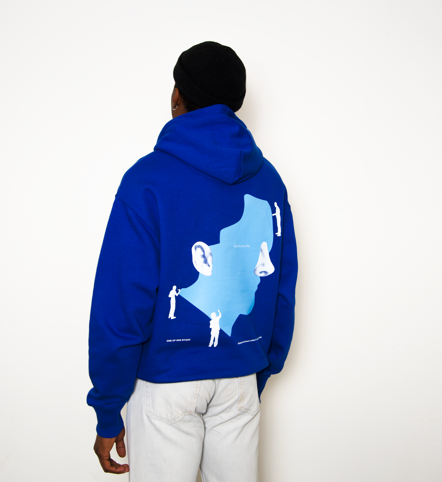 HOODIE TONAL FACE - BLUE