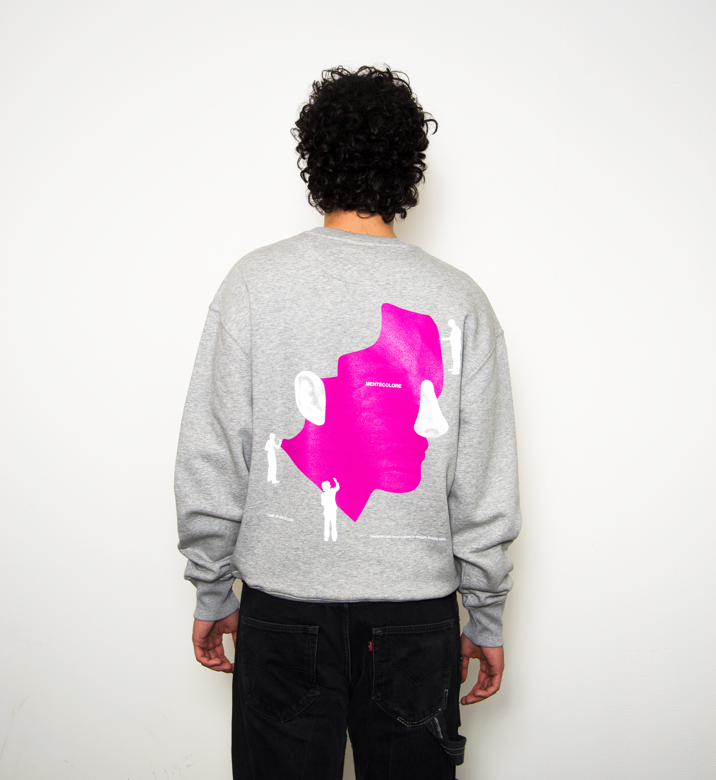 CREWNECK TONAL FACE - LIGHT GREY