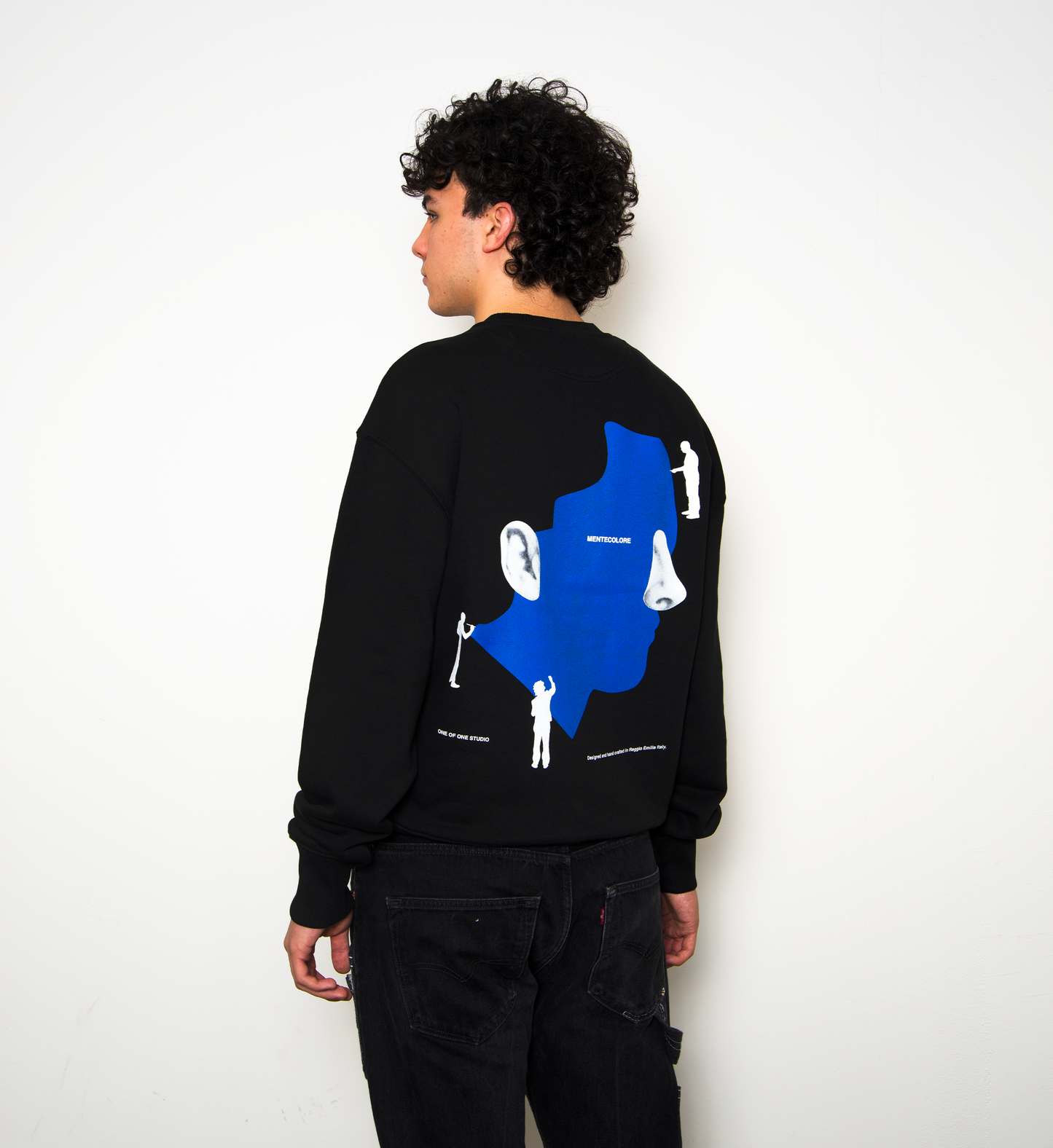 CREWNECK TONAL FACE - DEEP BLACK