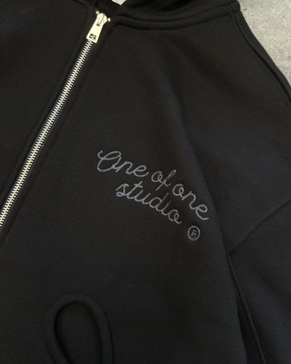 Type 02 - Double Zip Hoodie - Black