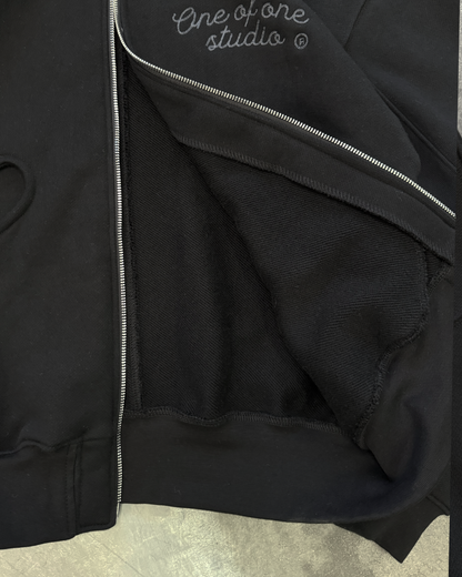 Type 02 - Double Zip Hoodie - Black