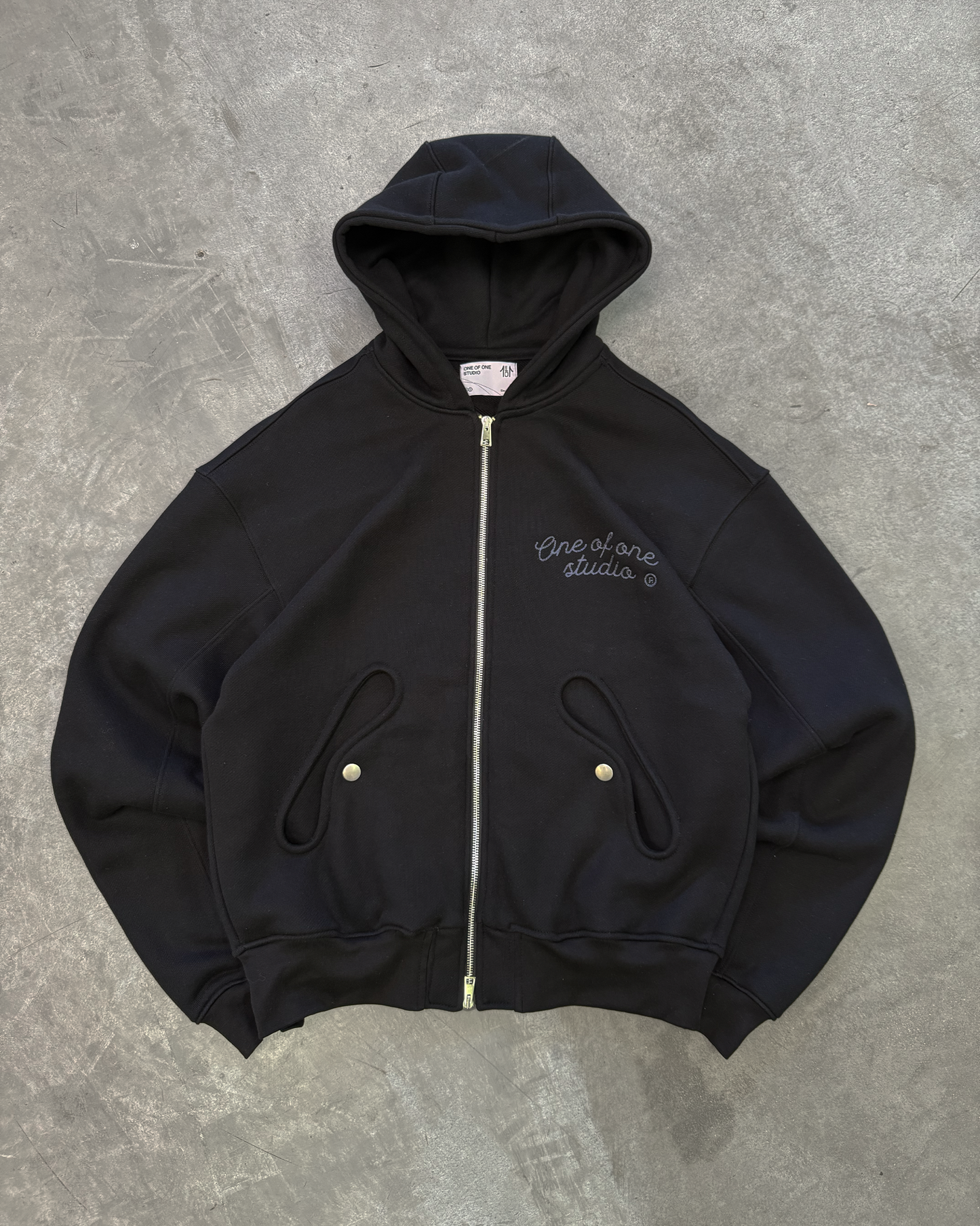 Type 02 - Double Zip Hoodie - Black