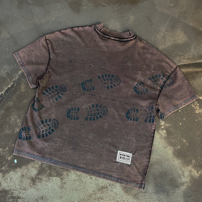 STEPPERS TEE - washed brown