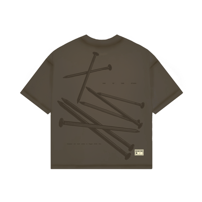 NAILS TEE - washed brown