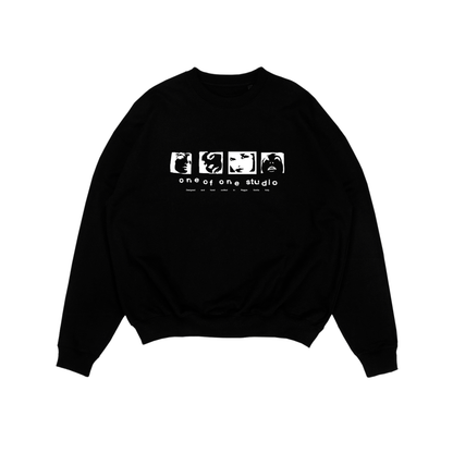 MULTIFACE BLACK CREWNECK