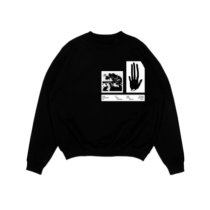 WALKING TROUGHT BLACK CREWNECK