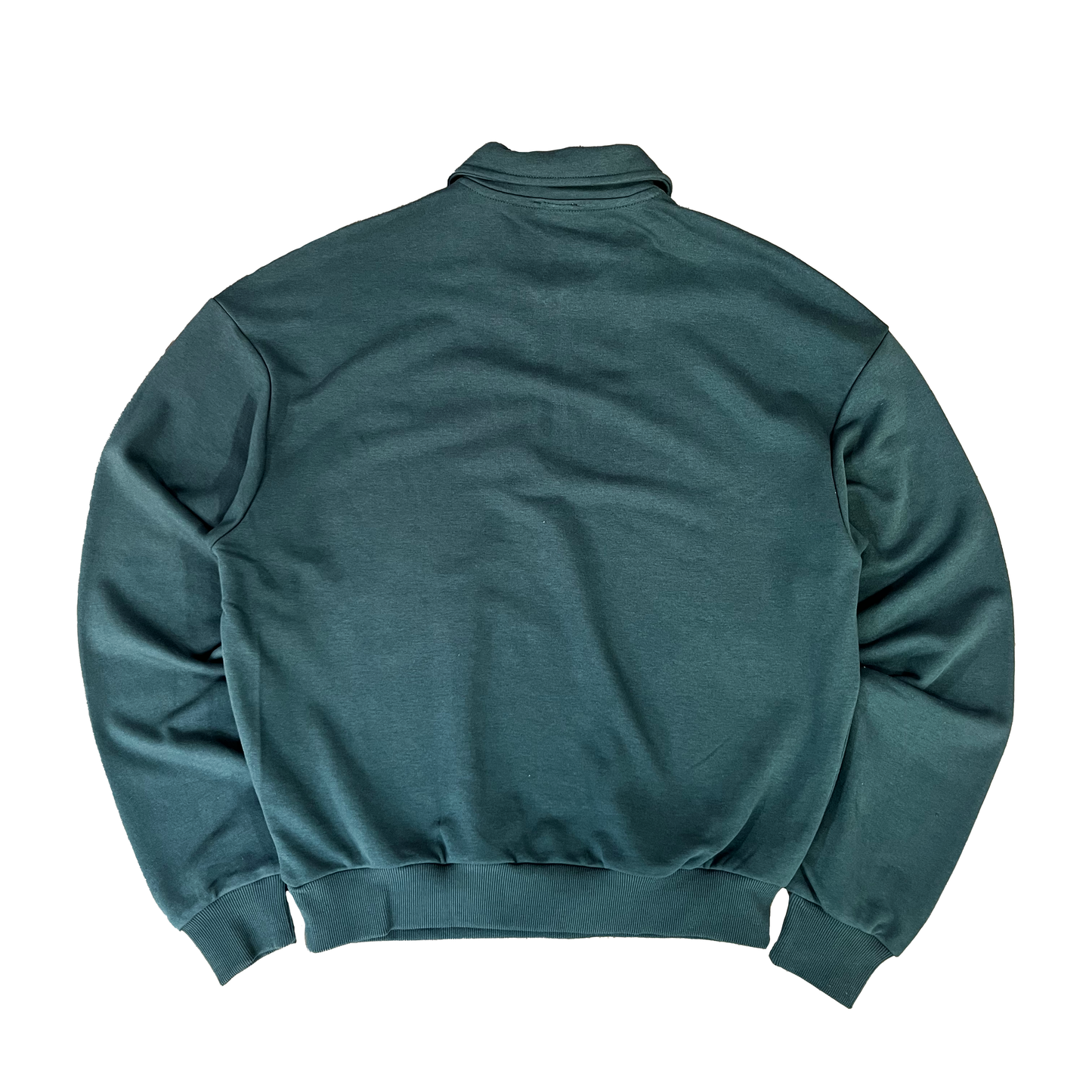 CHAIN STICH HALF ZIP - bottle green