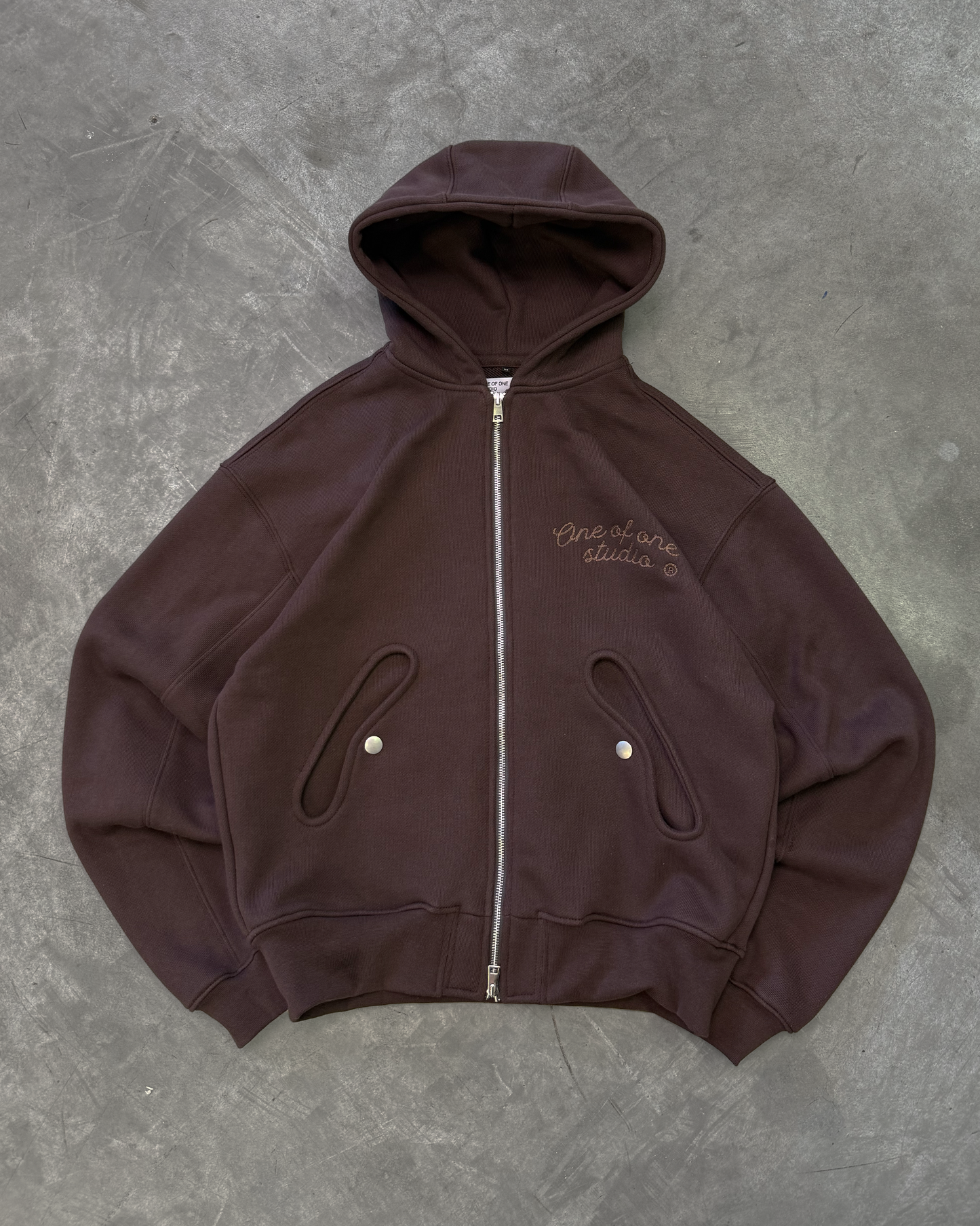 Type 02 - Double Zip Hoodie - Brown