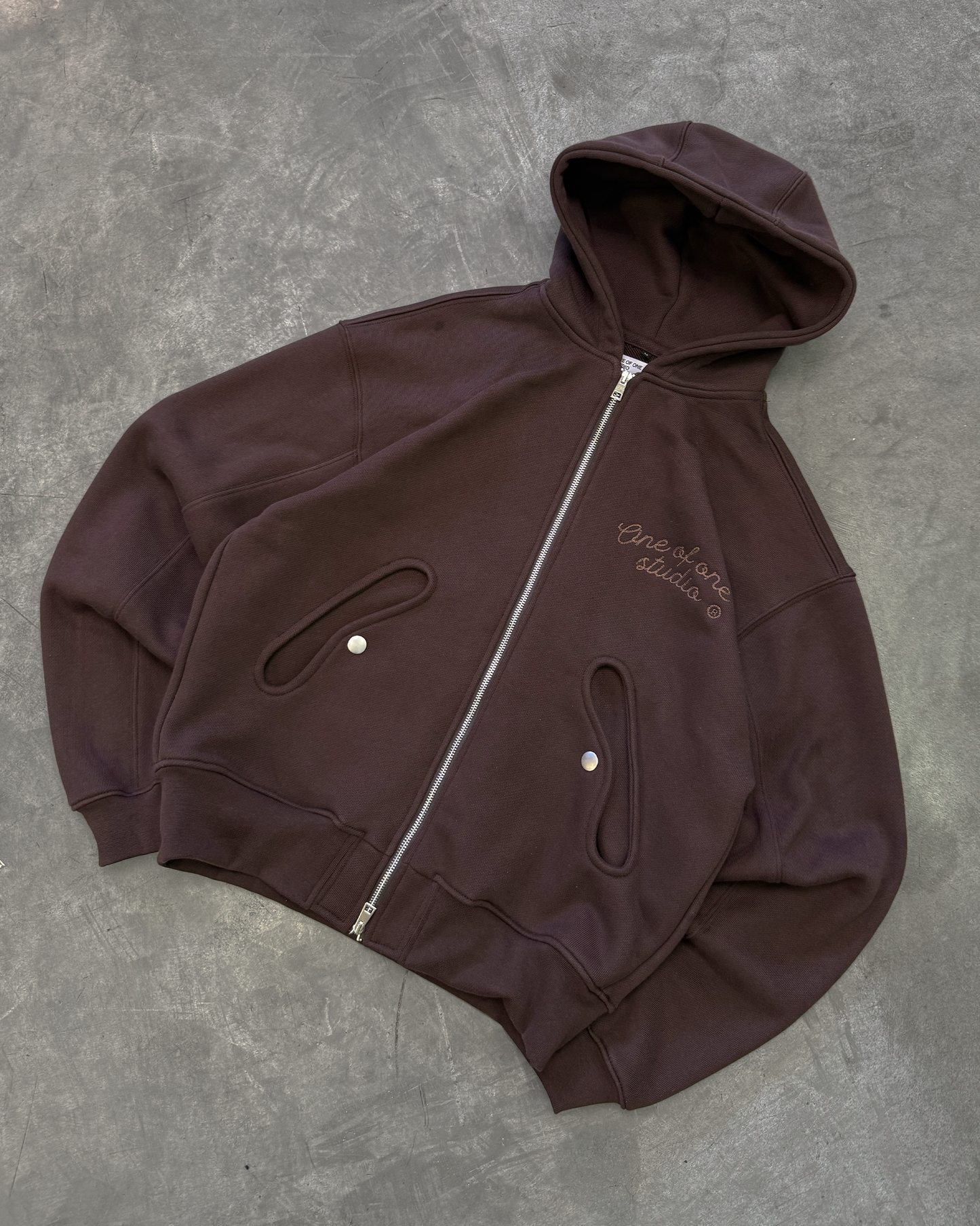 Type 02 - Double Zip Hoodie - Brown