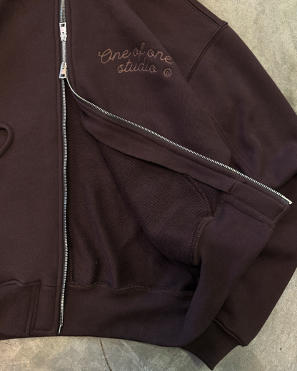 Type 02 - Double Zip Hoodie - Brown