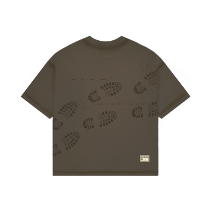 STEPPERS TEE - washed brown