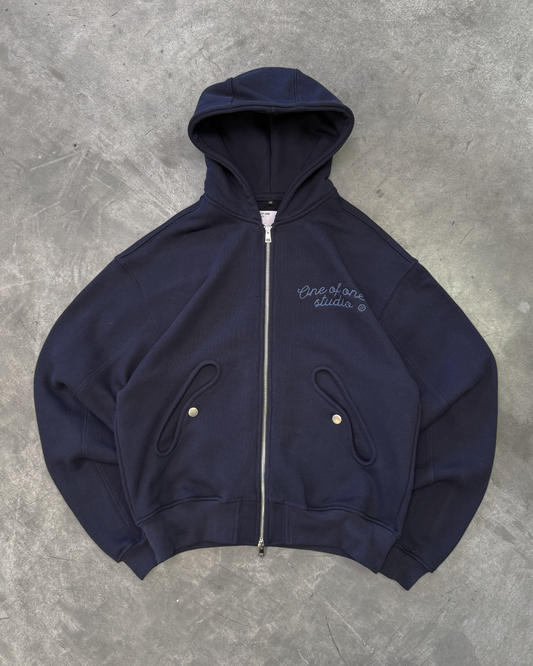 Type 02 - Double Zip Hoodie - Navy