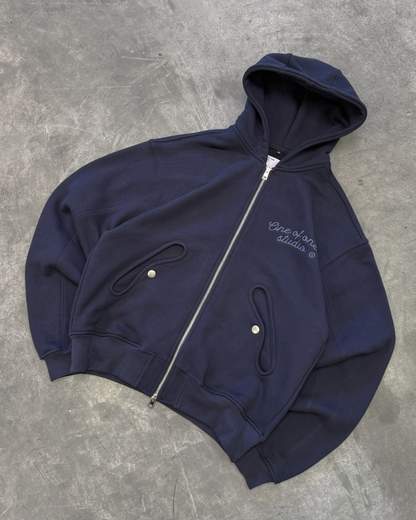 Type 02 - Double Zip Hoodie - Navy