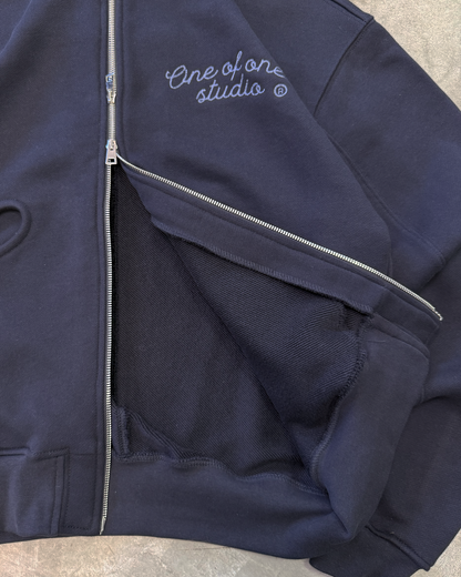 Type 02 - Double Zip Hoodie - Navy