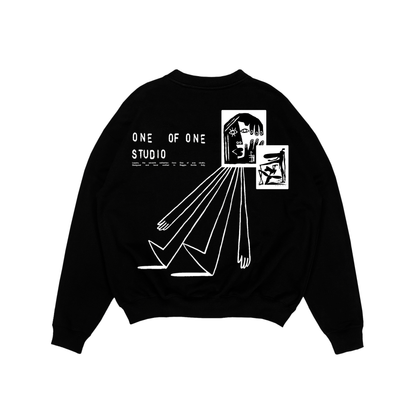 WALKING TROUGHT BLACK CREWNECK