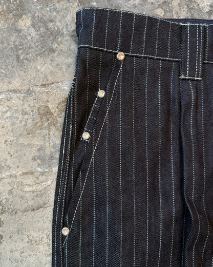 PLEATED PANTS PIN STRIPE