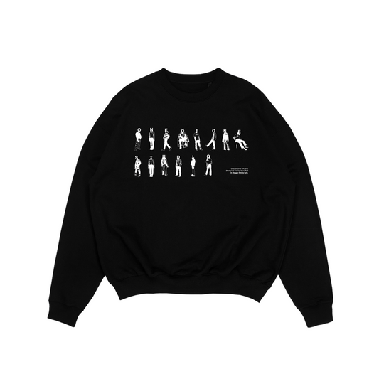 1OF1 COMMUNITY CREWNECK -  Black - OneofOnestudio