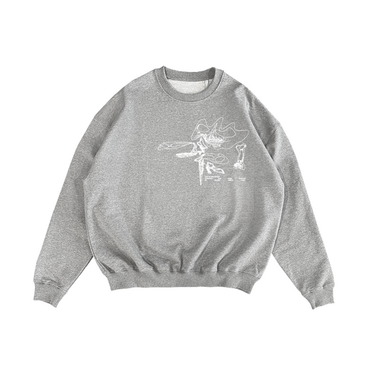 DALÍ “CRANIAN” CREWNECK - Heather grey - OneofOnestudio