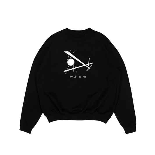 KANDINSKIJ “PUNTO LINEA” CREWNECK - Black - OneofOnestudio