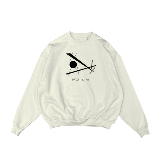 KANDINSKIJ “PUNTO LINEA” CREWNECK - Cream - OneofOnestudio