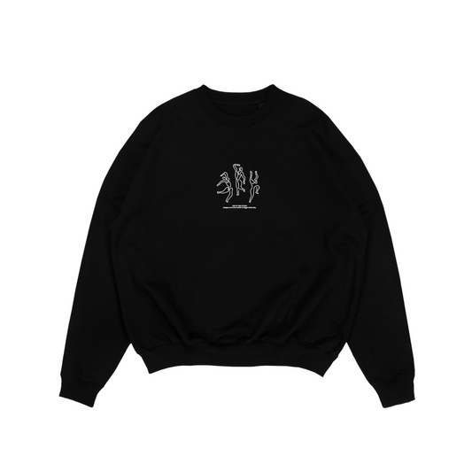 PICASSO “LIGHT DANCERS” CREWNECK - Black - OneofOnestudio