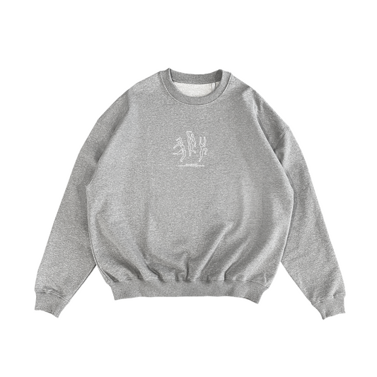 PICASSO “LIGHT DANCERS” CREWNECK - Heather grey - OneofOnestudio