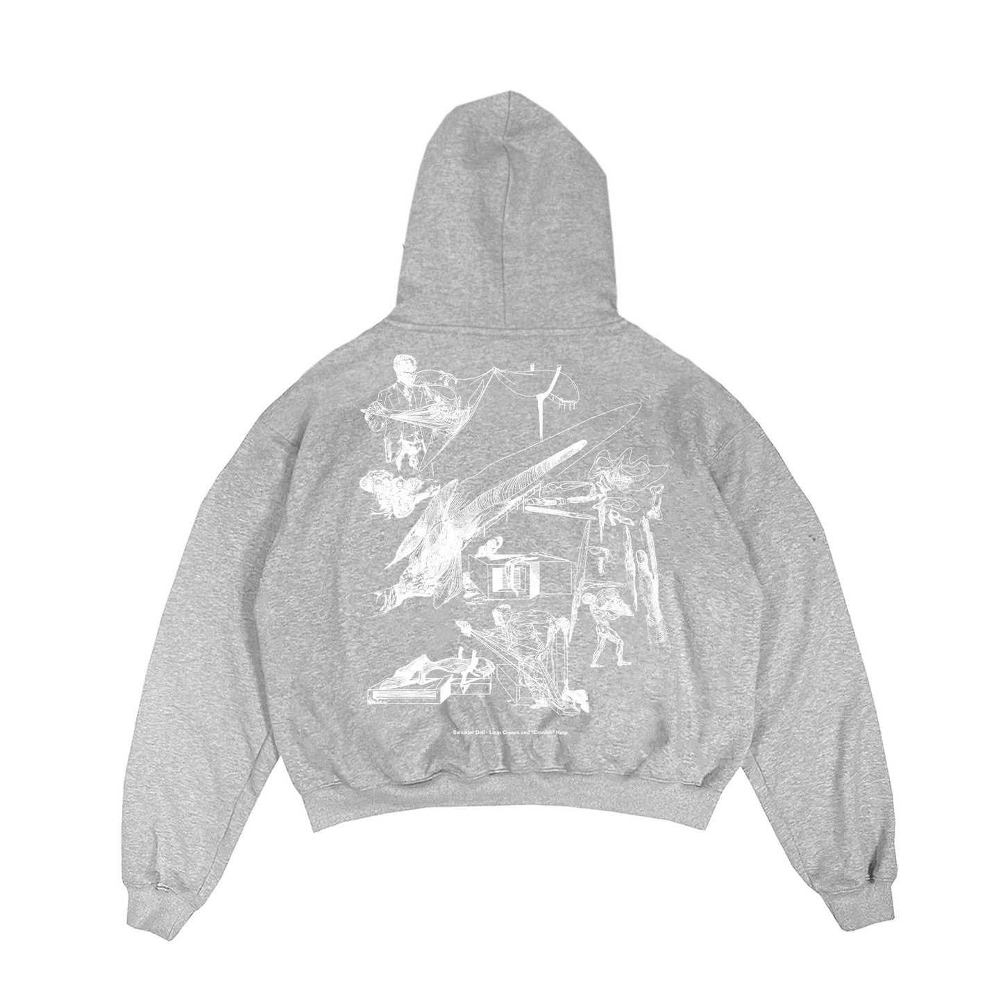 DALÍ “CRANIAN” HOODIE - Heather grey - OneofOnestudio