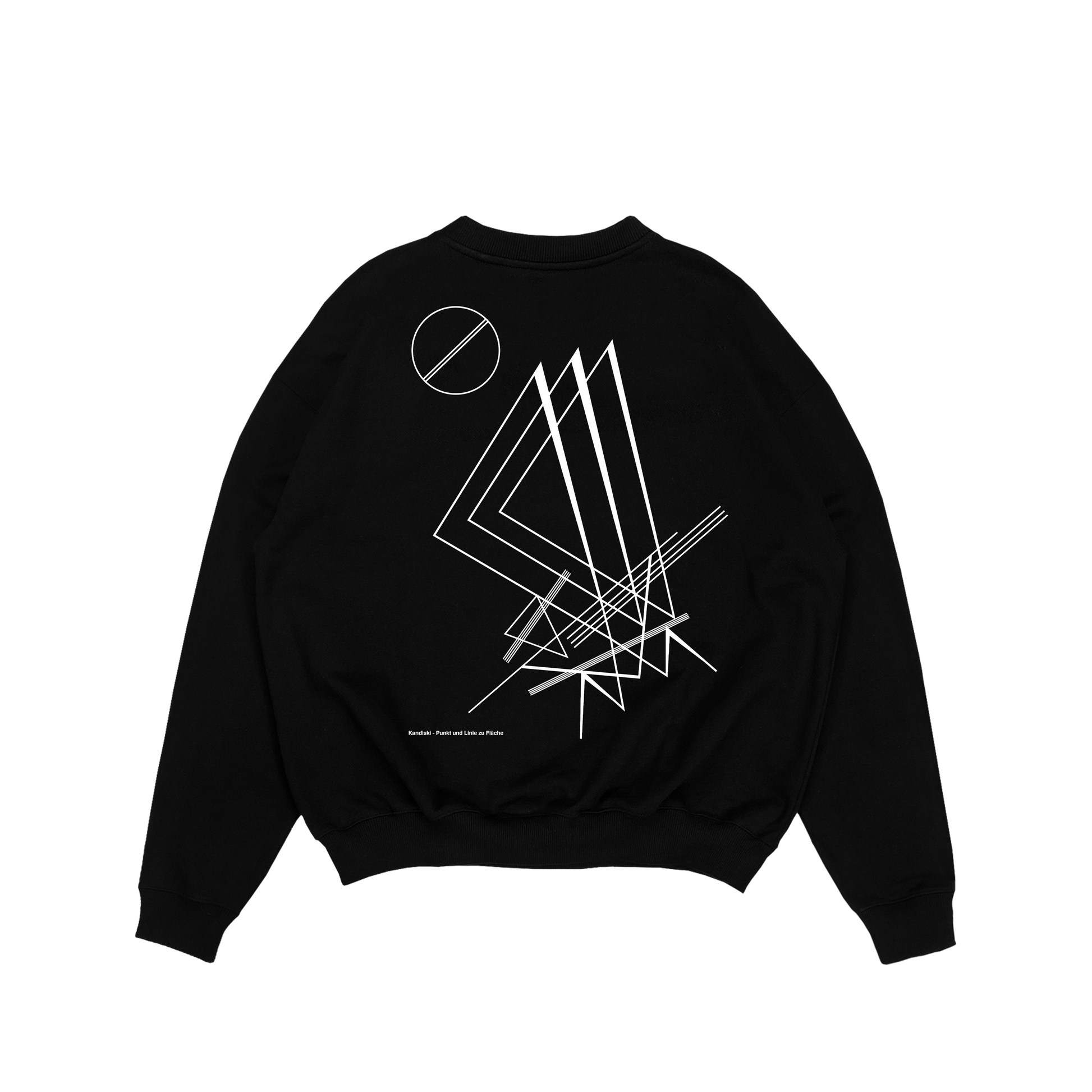 KANDINSKIJ “PUNTO LINEA” CREWNECK - Black - OneofOnestudio